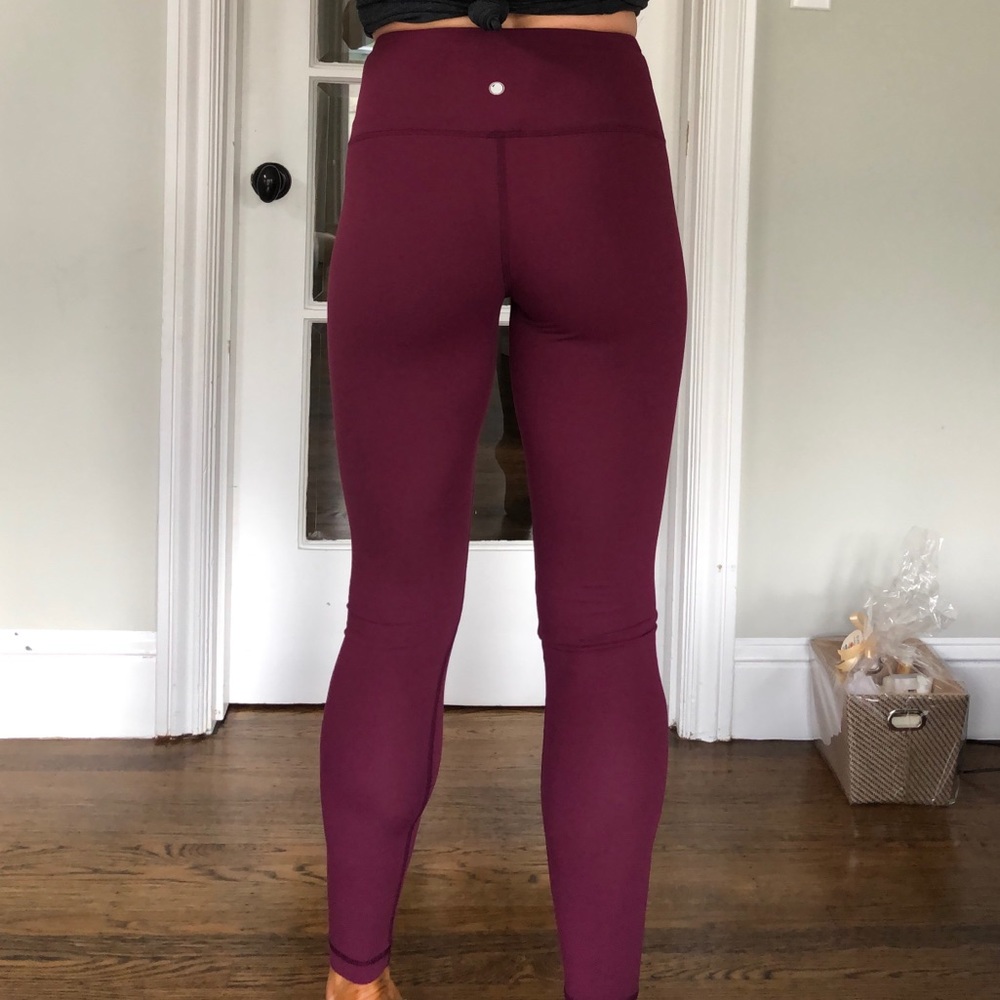 wine colored leggings